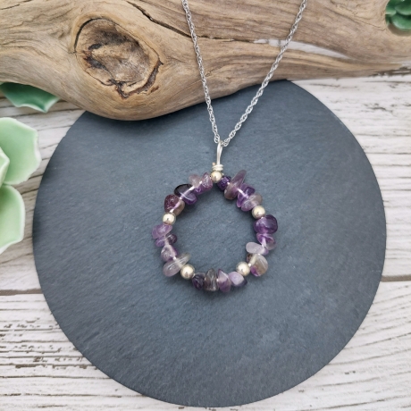 Amethyst Kranz Kette