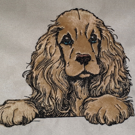 NEU Stickdatei Applikation Cocker Spaniel  Merle