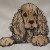 NEU Stickdatei Applikation Cocker Spaniel  Merle