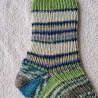 Socken-Gr. 42/43-handgestrickt-grüntöne, blau, natur