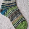 Socken-Gr. 42/43-handgestrickt-grüntöne, blau, natur