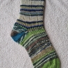 Socken-Gr. 42/43-handgestrickt-grüntöne, blau, natur