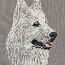 Weißer Schweizer Schäferhund -  Teilstick - 13x18