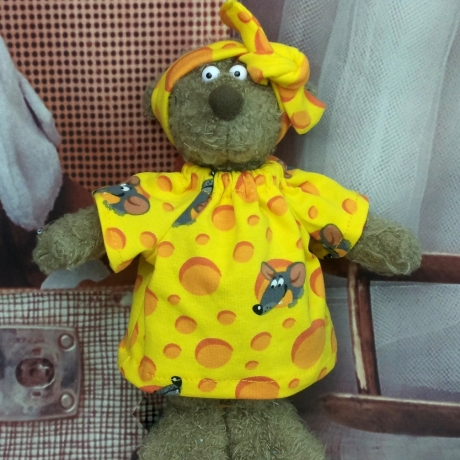 Kleidung Kleid und Bandana Mäuse passend für Stofftiere 22 cm Neu