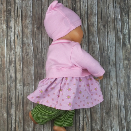 Tunika Legging und Mütze Kleidung passend für Puppen 32 cm Neu