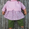 Tunika Legging und Mütze Kleidung passend für Puppen 32 cm Neu