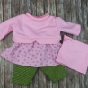 Tunika Legging und Mütze Kleidung passend für Puppen 32 cm Neu