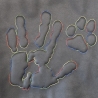 Trapunto/ 3D - Hand und Pfote 2 - 18.80x16.02 cm