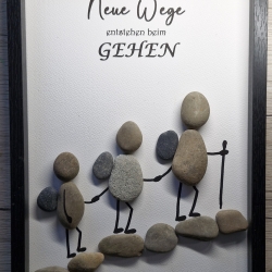 Steinbild als Geschenk für liebe Menschen ... Neue Wege ...