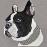 Tyson - französische Bulldogge - als Vollstickdatei - 13x18