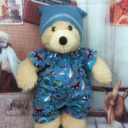 Bärenkleidung Overall + Mütze passend für Bären 37- 40 cm Neu