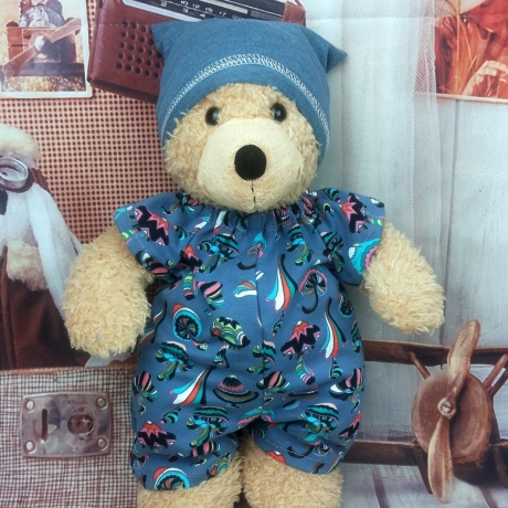 Bärenkleidung Overall + Mütze passend für Bären 37- 40 cm Neu