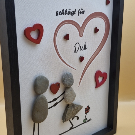 Steinbild als Geschenk für Verliebte - Mein Herz schlägt für Dich