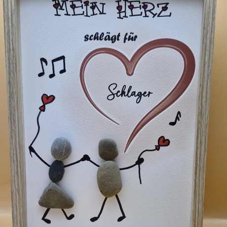 Steinbild für Schlager Liebhaber - Mein Herz schlägt für Schlager