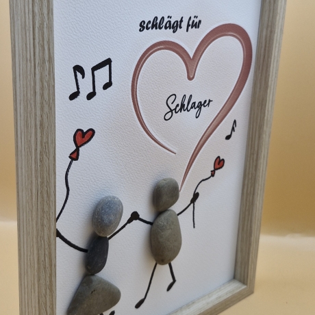Steinbild für Schlager Liebhaber - Mein Herz schlägt für Schlager
