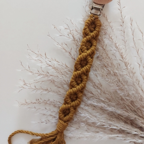 Schnullerkette Makramee Schnullerband