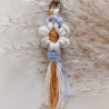 Anhänger Schlüsselanhänger Keychain Daisy Blume Makramee