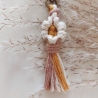 Anhänger Schlüsselanhänger Keychain Daisy Blume Makramee
