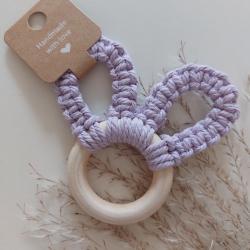 Greifring Beißring Greifling Hase Makramee