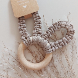 Greifring Beißring Greifling Hase Makramee