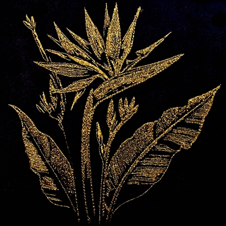 NEU Stickdatei Sterlizie gold realistisch für dunkle Stoffe