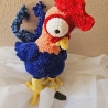 Hahn, Heihei crazy cock, Unikat,  ca. 43 cm, Amigurumi gehäkelt 