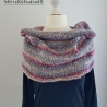Rundschal / Kragenschal - handgestrickt - Pastellfarben - dots 