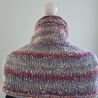 Rundschal / Kragenschal - handgestrickt - Pastellfarben - dots 