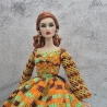 Kleid für Puppen (Barbie, Steffi), orange