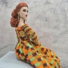 Kleid für Puppen (Barbie, Steffi), orange