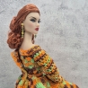 Kleid für Puppen (Barbie, Steffi), orange