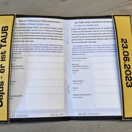 Klapphülle für den EU Heimtierpass - 20x28 Rahmen