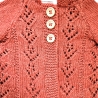 Strickjacke Baby Tomatenrot und der Größe 68/74
