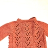 Strickjacke Baby Tomatenrot und der Größe 68/74