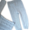 Baby Set 3 teilig in Eisblau und der Größe 68/74