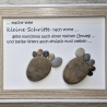 Steinbild als Geschenk für liebe Menschen ... kleine Schritte