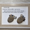 Steinbild als Geschenk für liebe Menschen ... kleine Schritte