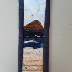 Patchwork Lesezeichen aus Stoff - Die Düne und das Meer