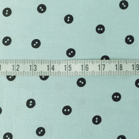 She Who Sews - aqua button toss