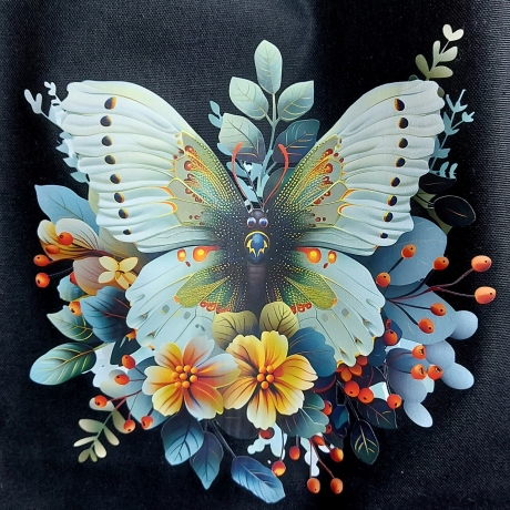 Beutel, Stoffbeutel, Beutel aus Canvas - Grundfarbe schwarz