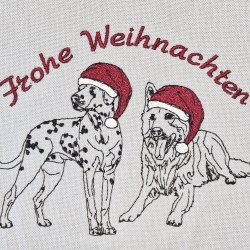Weihnachtsskizze Punkterocker und Ranon - 17 x 13 cm
