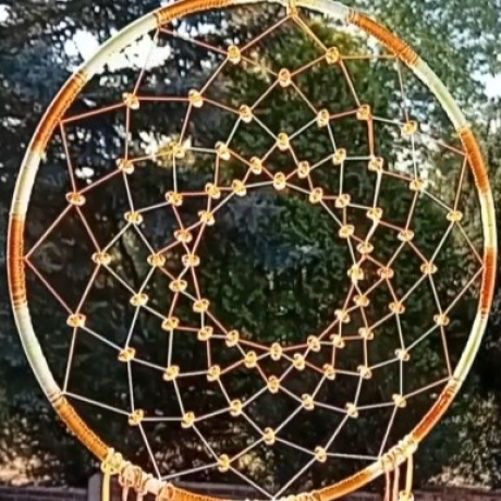 Traumfänger & Perlen Wandschmuck Wohndeko Dreamcatcher Sonnenfäng