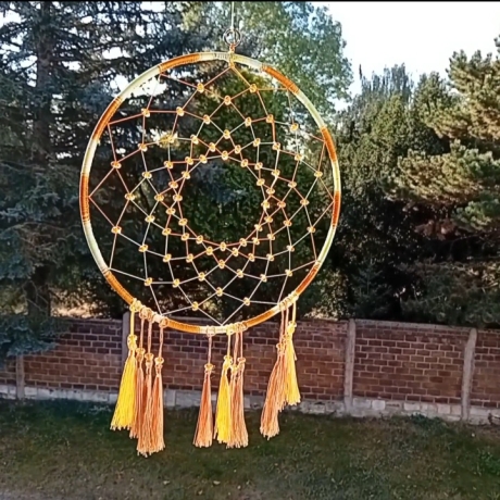 Traumfänger & Perlen Wandschmuck Wohndeko Dreamcatcher Sonnenfäng