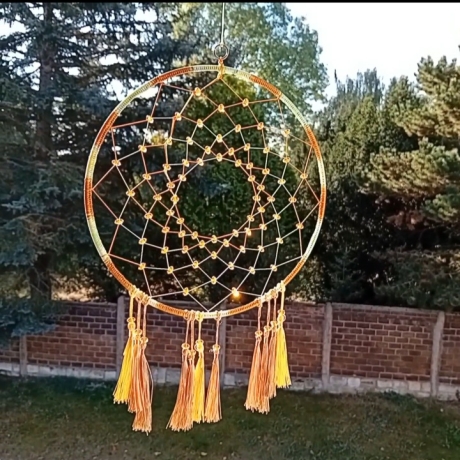 Traumfänger & Perlen Wandschmuck Wohndeko Dreamcatcher Sonnenfäng