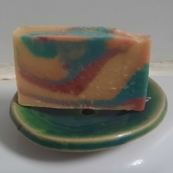 Kunterbunte vegane Duschseifen „Fruit Cake“