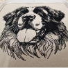 NEU Stickdatei Bernhardiner Magic Hund 