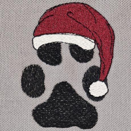 schnell gestickte Weihnachtspfoten in 3 Größen