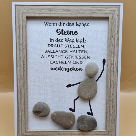 Steinbild als Geschenk für liebe Menschen ... Wenn Dir das Leben 