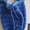 Beutel / Projektbeutel - gestrickt - blau - 
