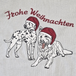 Weihnachtsskizze Punkterocker und Ranon - 13,8 x 12 cm